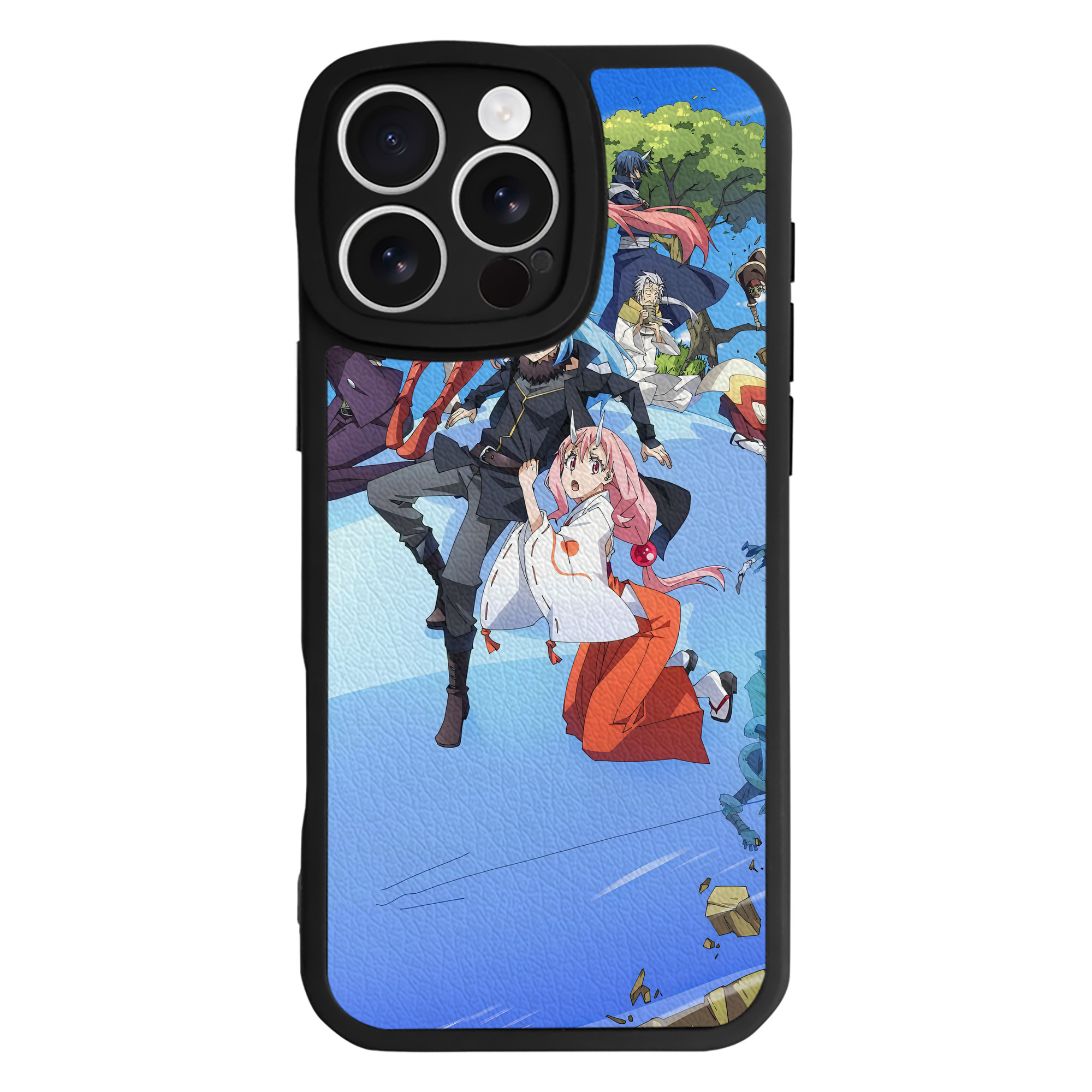 （画像用） 転スラ Regarding Reincarnated to Slime 【iPhone 16シリーズ対応】シリコンスマホケース（レザー調） 材質：シリコン